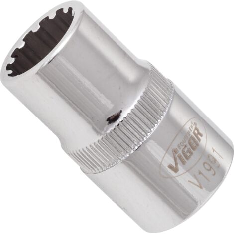 VIGOR Multiprofil-Steckschlüssel Einsatz Multiprofil V1991 Vierkant hohl 12,5 mm (1/2 Zoll) 13 Gesamtlänge: 38.1 mm (1/3)