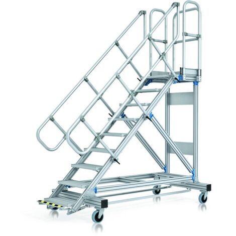 ZARGES Plattformtreppe Ergo Stop 60° 7 Stufen, 800 mm breit, Höhe 1.75 m (1/3)
