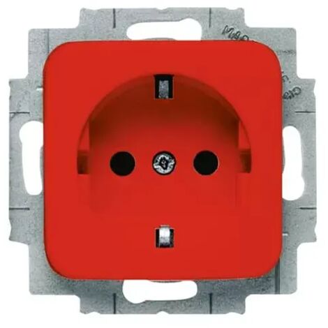 Busch-Jaeger SCHUKO Steckdosen-Einsatz rot RAL3020 20 EUCKS-217-101 (1/2)