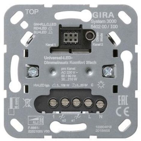 Gira Uni-LED-Dimmeinsatz 2fach S3000 540200 (1/5)