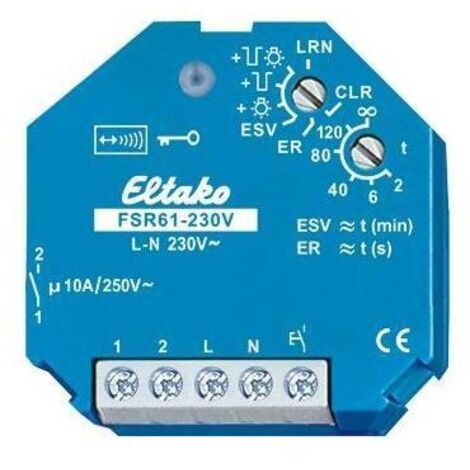 FSR61-230V Eltako Funk Schaltaktor    Unterputz Schaltleistung (max.) 2000 W Reichweite max. (im Fre