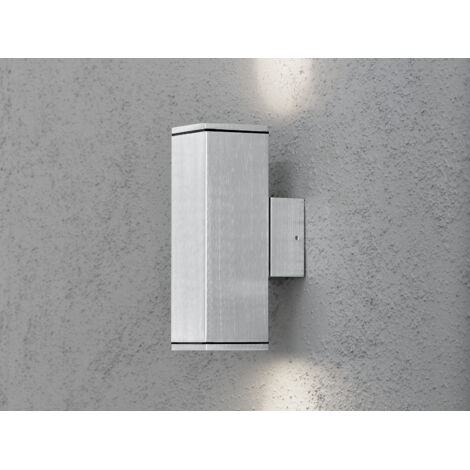 Aluminium-Wandleuchte MONZA, Up/Down-light, GU10-Sockel, H: 20 cm, IP44