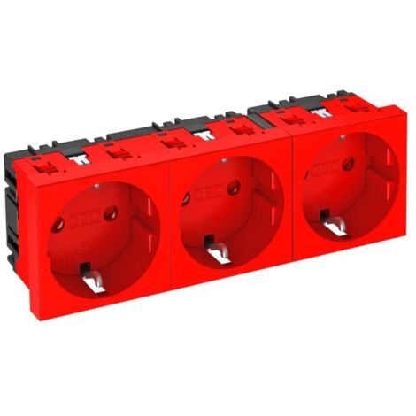 OBO Bettermann Vertr Steckdose 0 Grad, 3-fach Schutzkontakt STD-D0 SRO3 (1/3)