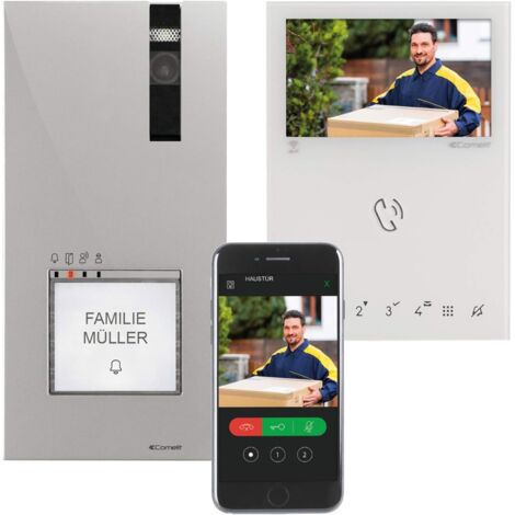 Comelit 8451V Quadra Einfamilien-Video-Gegensprechanlage, Freisprecheinrichtung, WLAN, SBC
