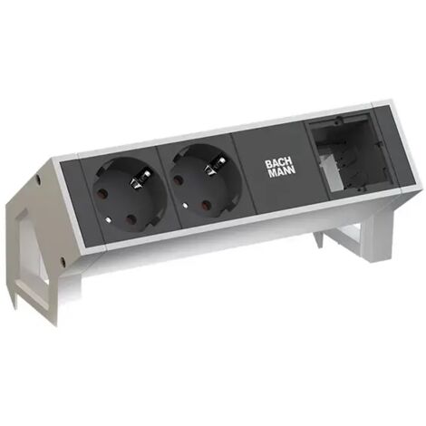 Bachmann DESK2 2xCEE7/3 1xCM Strom 0,2m GST18 RAL9010 902.203 (1/2)