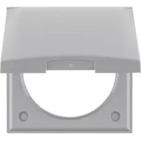 Berker Rahmen 1f m Klappdeckel ITG Flow grau 918282507 (1/2)