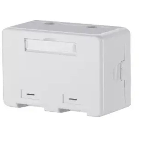 Metz Connect Keystone Anschlussdose AP 2 Port unbestückt reinweiß 1309150002KE (1/2)