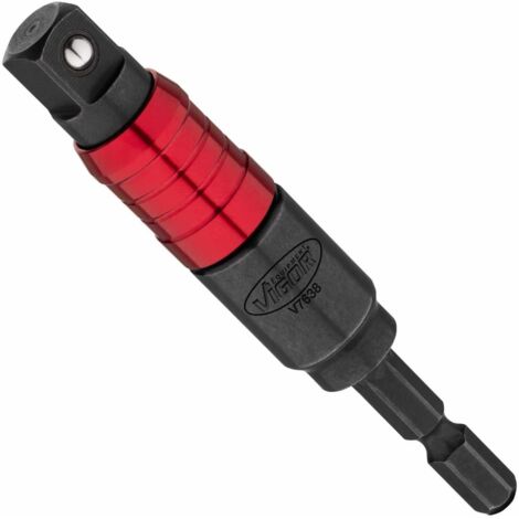 VIGOR Steckschlüssel Adapter, mit Gelenk, Sechskant massiv 6,3 (1/4), Vierkant massiv 10 mm (3/8), 16 mm (1/5)