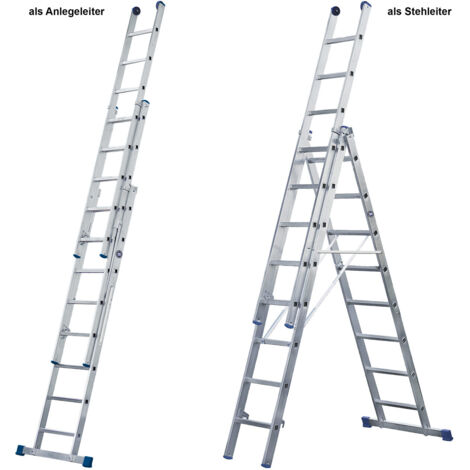 ILLER-LEITER Alu-Mehrzweckleiter 3-tlg. 3x8 Stufen 53008 (1/2)