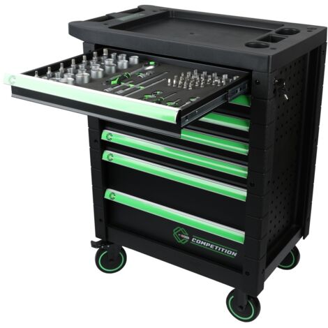 KS Tools COMPETITION Werkstattwagen mit 7 Schubladen und 119 Premium-Werkzeugen