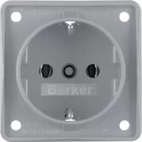 Berker Steckdose SCHUKO Integro Einsätze grau 941852506 (1/2)