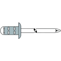 Gesipa PolyGrip Mehrbereichsschaft-Blindniete Alu/A 2 3,2 x 8 S 1000 Stk