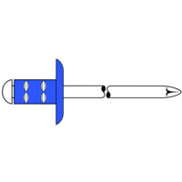 Gesipa PolyGrip Mehrbereichsschaft-Blindniete Stahl/St. verzinkt K 9,5 3,2 x 9,5 S 1000 Stk