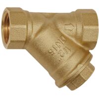 Riegler Schmutzfänger, Messing blank, G 1/4, DN 8, MW 0,5 mm