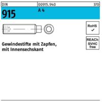 DIN 915/ISO 4028 Gewindestift M 6 x 10 A 4 500 Stk