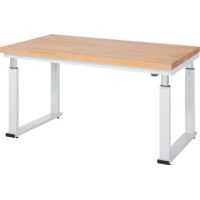 RAU Werkbank adlatus 600 elektrisch höhenverstellbar Buche-Massiv-Platte 1500 mm x 900 mm