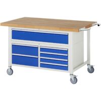 Rau Fahrbare Werkbank 8921, B1500xT900xH880mm, 7x Schublade-TA