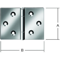 VORMANN Tür-Scharnier breit B120xH80mm,gerollt verzinkt