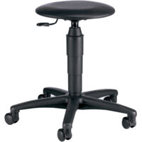 Drehhocker TEC 60 Kunstledersitz schwarz Sitzhöhe 400-530 mm mit Rollen