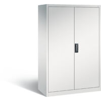 C+P Werkzeugschrank mit Drehtüren, 4 Böden und 3 Schübe, H1950xB1200xT600mm Front Lichtgrau Korpus Lichtgrau