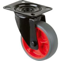 BS Rollen Lenkrolle L800.B44.101.03 mit Platte, Ø 100 B 32mm, 110kg TPR