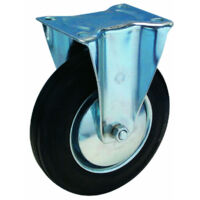 BS ROLLEN Bockrolle 80mm LG. R Stahlbl Verz Gummirad