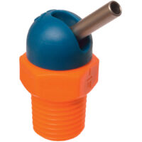 LOC-LINE Hochdruckdüse CD für Kühlmittelschlauch 1/8" 70bar, Durchmesser 2,2x31,8mm blau-orange