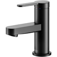 Keuco Waschtisch-Einhebelmischer 60 IXMO Flat Ausl. 89mm, o. Abl.garn, schwarz matt