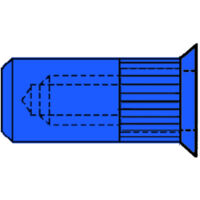 GESIPA CAP-Blindnietmuttern Stahl Senkkopf M 6 x 9 x 23-GES1432383