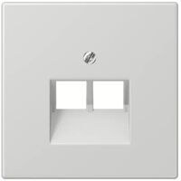 Jung Abdeckung für IAE/UAE-Anschlussdosen 2 x 8-polig, Thermoplast, Serie LS, lichtgrau LS969-2UALG