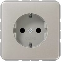 Jung SCHUKO Steckdose, 16 A 250 V , Aluminium eloxiert, Serie CD, platin CD1520PT