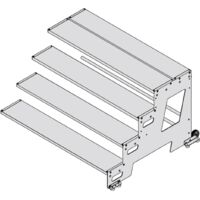 Hymer Industrietritt, Erweiterungsmodul, Stufenbreite 800 mm, 4 Stufen