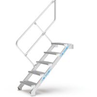 ZARGES LM-Treppe 45° 15 Stufen, 800 mm breit, Höhe 3.22 m