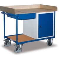 VARIOfit Werkstattwagen mit 2 Ladeflächen inkl. Tablett 1 Schrank und 1 Schublade
