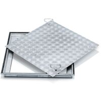 ZARGES Schachtabdeckung Stahl verzinkt 800 x 600 mm Außenmaß 960 x 760 mm