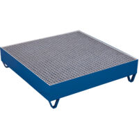 VARIOfit Auffangwanne mit Gitterrost für 4 Fässer a 200 Ltr 1.200 x 1.200 mm