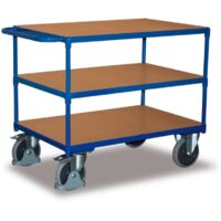 VARIOfit Schwerer Tischwagen mit 3 Ladeflächen 850 x 500 mm