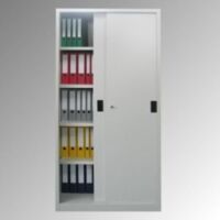 Pavoy Schiebetürenschrank, 1950x1000x500 mm, 4 Böden verzinkt, RAL 7035/5010