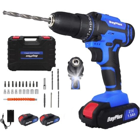 SundpeyPRO Akkuschrauber 21V - Mit Schlagbohrfunktion & 2 Akkus