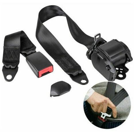 KZQ Ceinture de sécurité réglable 3 points ceinture de sécurité de voiture universelle automatique télescopique ceinture de sécurité de voiture pour Go Kart Club Golf chariot véhicule camion