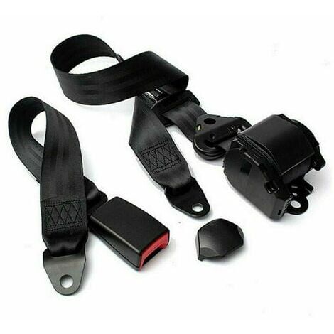 KZQ Ceinture de sécurité réglable 3 points ceinture de sécurité de voiture universelle automatique télescopique ceinture de sécurité de voiture pour Go Kart Club Golf chariot véhicule camion