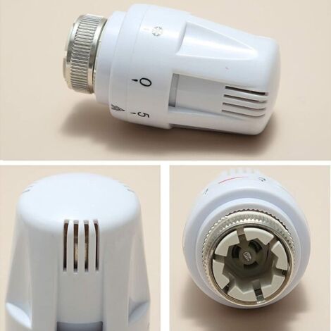 Lot de 4 Tête Thermostatique, M 30 x 1,5 Tête de Remplacement de Vanne de Radiateur, Robinet Thermostatique Radiateur