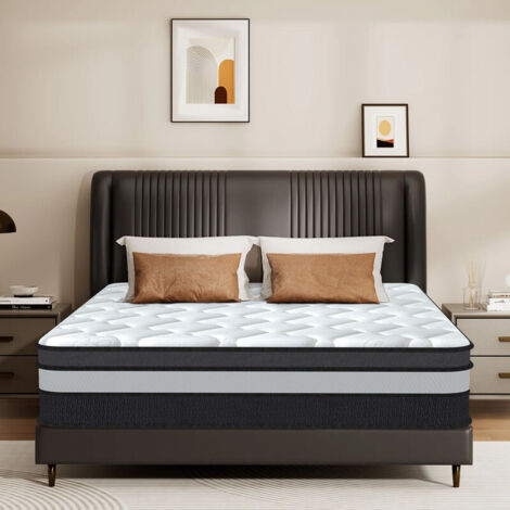 Yidatong – Matelas mémoire de forme 140x200 cm – Épaisseur 28 cm – Mousse gel rafraîchissant – Ressorts ensachés – 10 zones de soutien (1/5)