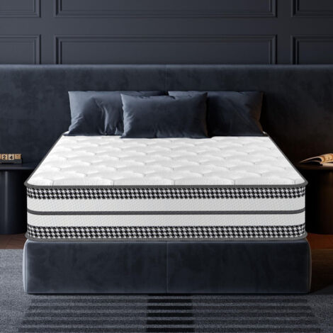 Matelas 90x200 cm - luxe - Anti-acariens - 7 Zones - Ressorts ensachés - Mémoire de forme - Coton de fibre aérobie - Ép 25cm (1/5)