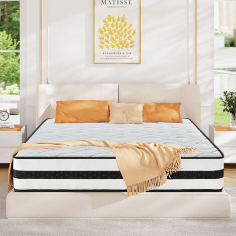 Matelas 140x190, matelas memoire forme épaisseur 24 cm, Parfait Soutien Haute Resilience Ultra Respirante, Très solide (1/5)