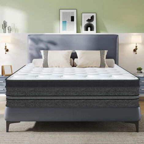 Yidatong – Matelas mémoire de forme 140x200 cm – Épaisseur 30 cm – Orthopédique 10 zones – Mousse CertiPUR-US – Housse certifiée Oeko-Tex