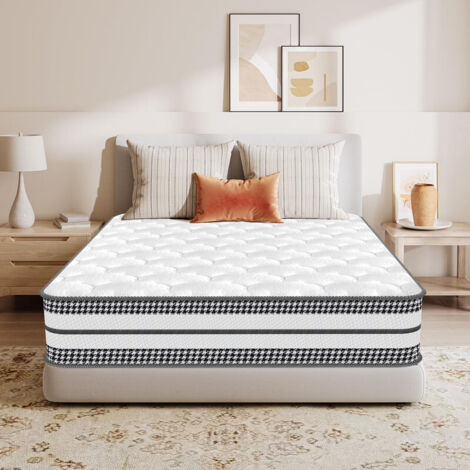 Yidatong – Matelas hybride 90x200 cm – Épaisseur 25 cm – Mousse à mémoire de forme et ressorts ensachés – 7 zones de confort – Anti-acariens et respirant (1/5)