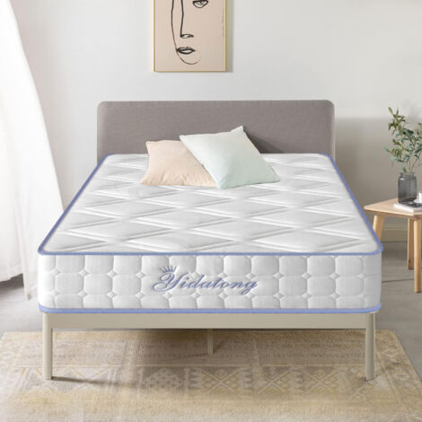 Matelas 90x190 cm - Ép 22cm - Ressorts Ensachés - Soutien Ferme -Haute Densité - Mousse et latex - Soutien Parfait (1/5)