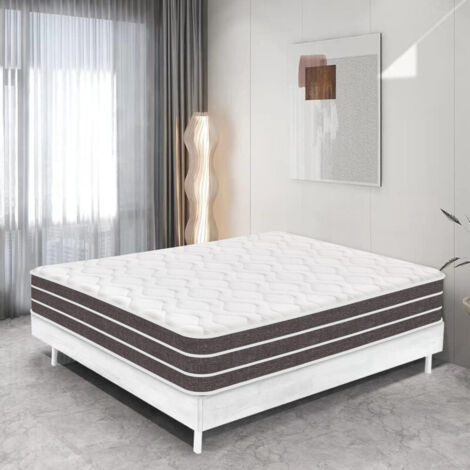 Yidatong – Matelas à ressorts 140x190 cm – Épaisseur 26 cm – Mousse à mémoire de forme 3 cm – Tension ressort 1000 kg – Confort optimal
