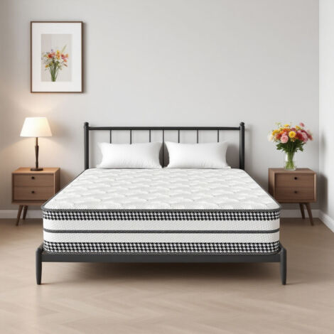Yidatong – Matelas mémoire de forme 90x200 cm – Épaisseur 26 cm – 10 zones de confort – Mousse HR hypoallergénique ultra respirante (1/4)